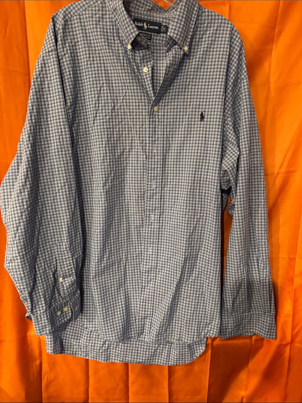 Ralph Lauren Blue & White Micro-Check Shirt Jacket